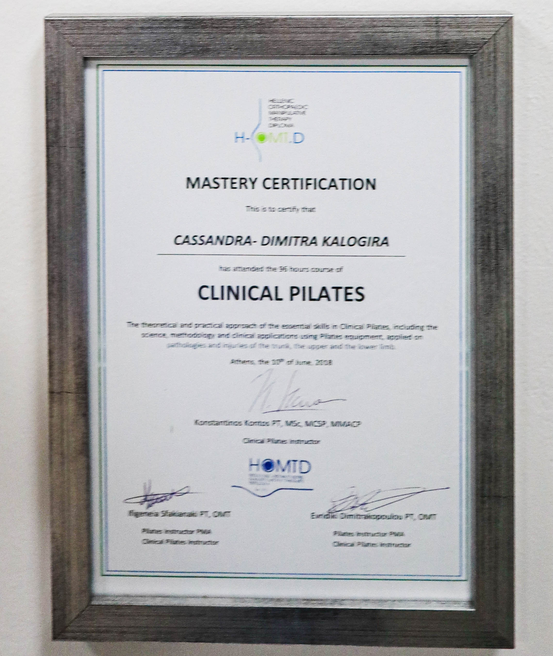 Kassandra Kalogira, physiotherapist and Clinical Pilates instructor at IASIS